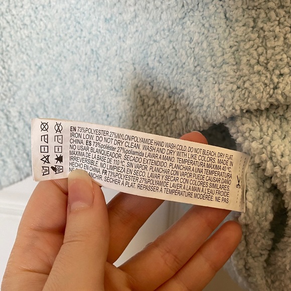 Forever 21 blue cropped teddy sweater - Picture 7 of 8